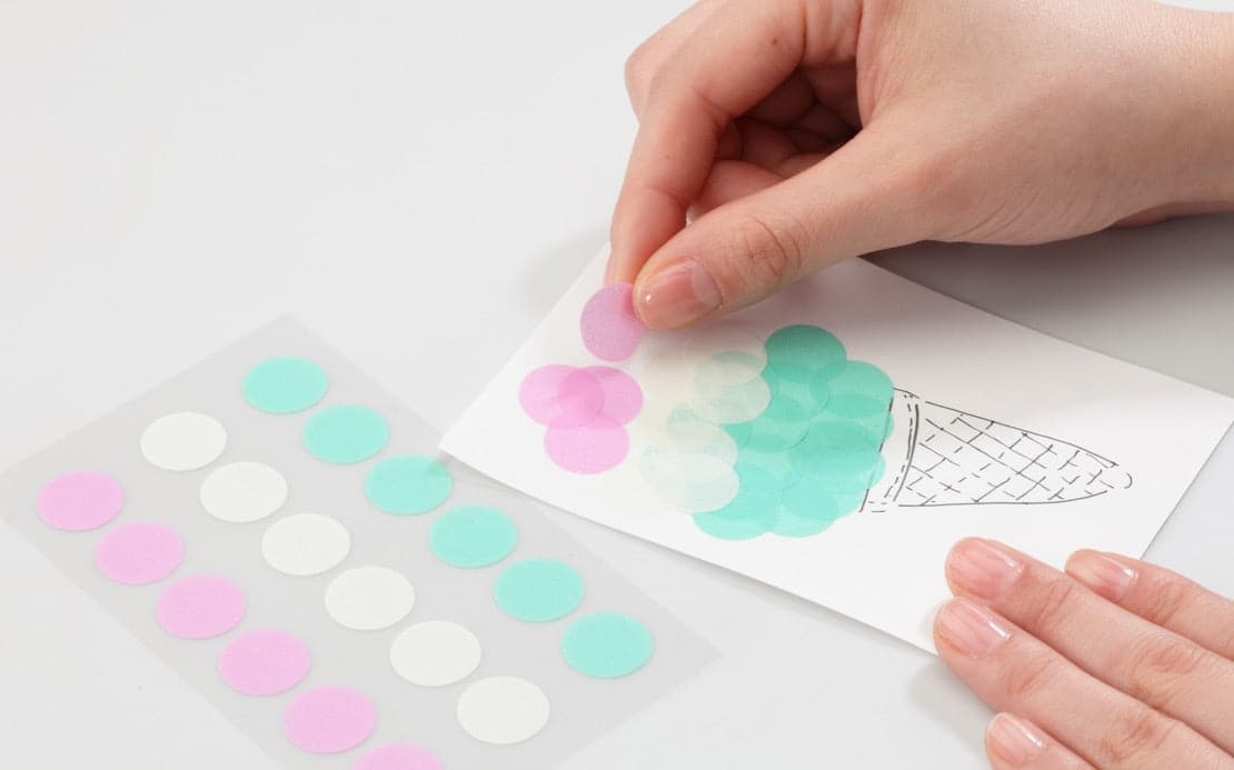 Lipnūs lapeliai. Circular Masking Tape Patches [Prize]