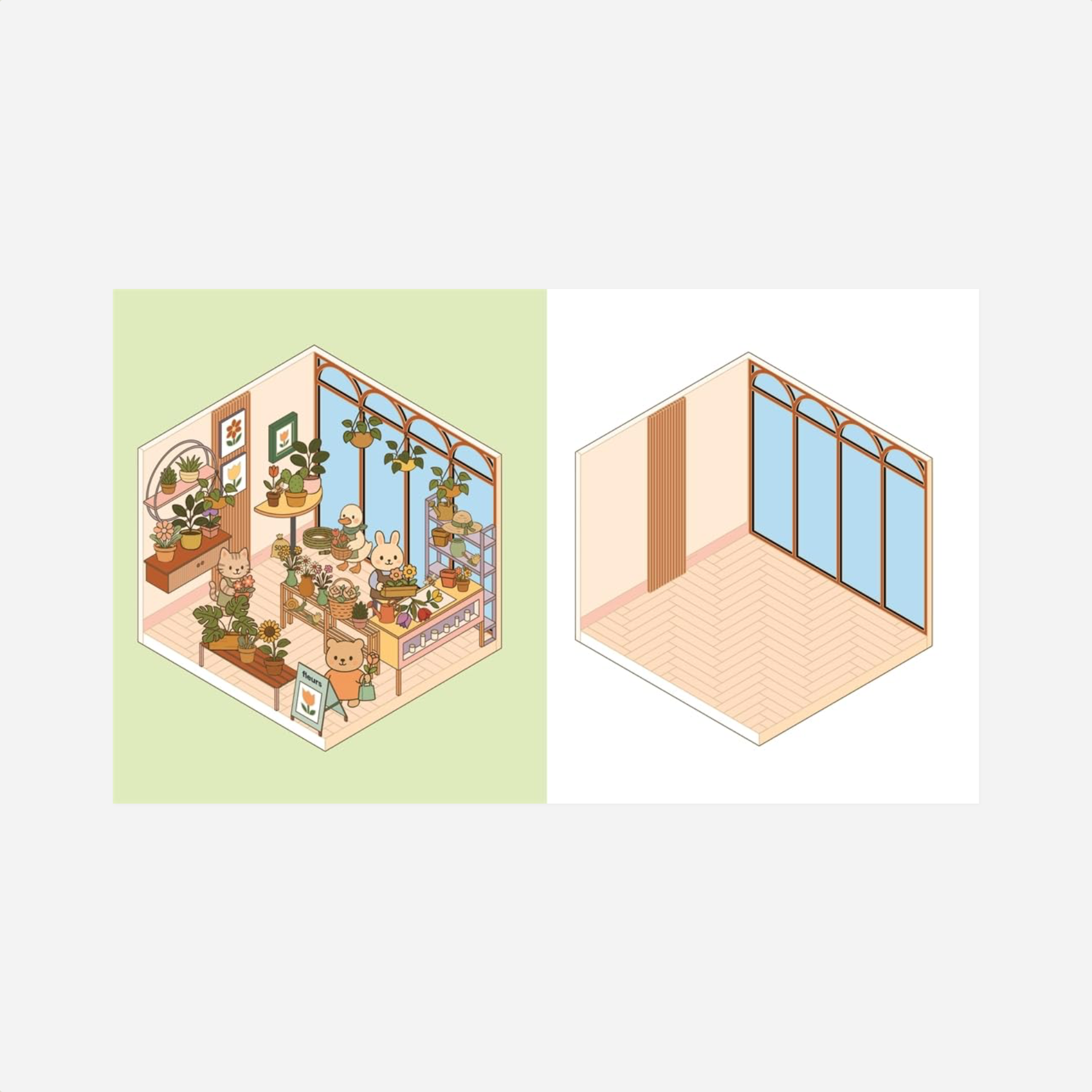 Knyga. Cute'n'Cozy Sticker Therapy [Flower Shops]