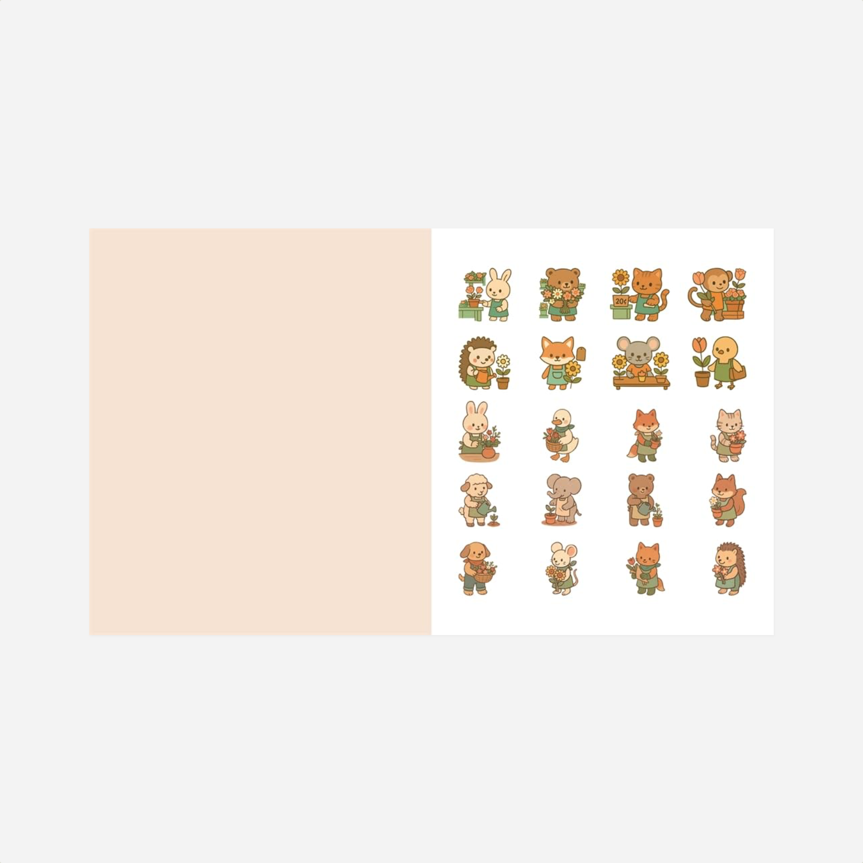 Knyga. Cute'n'Cozy Sticker Therapy [Flower Shops]