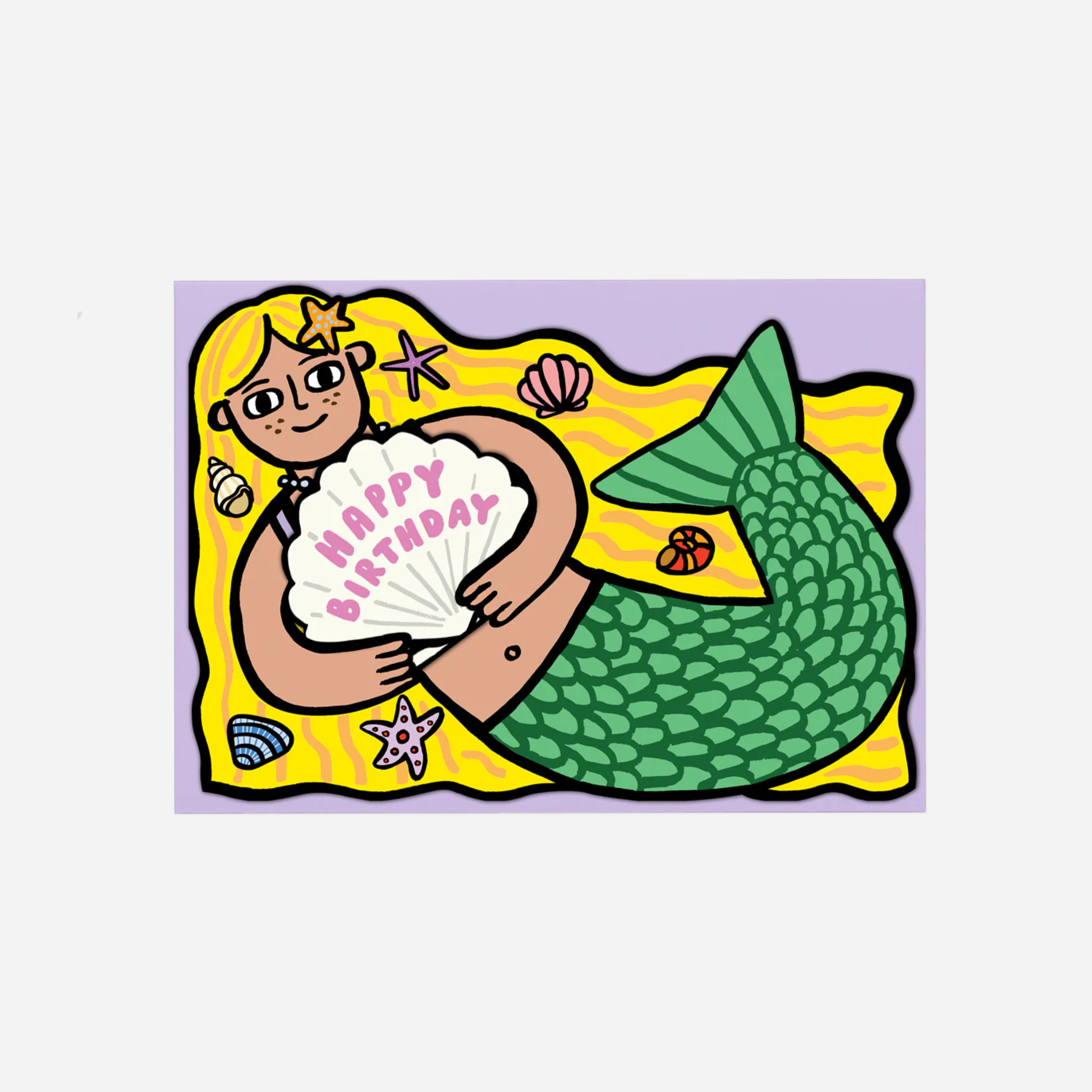 Atvirukas. Mermaid With Mini Card