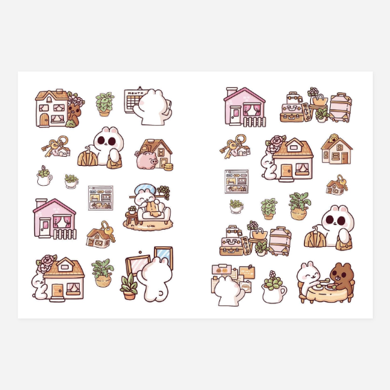Knyga. Cozy Home: A Cute'n'Cozy Little Sticker Book