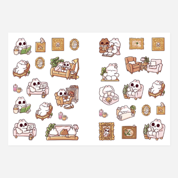 Knyga. Cozy Home: A Cute'n'Cozy Little Sticker Book