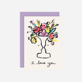 Atvirukas. I Love You Flowers