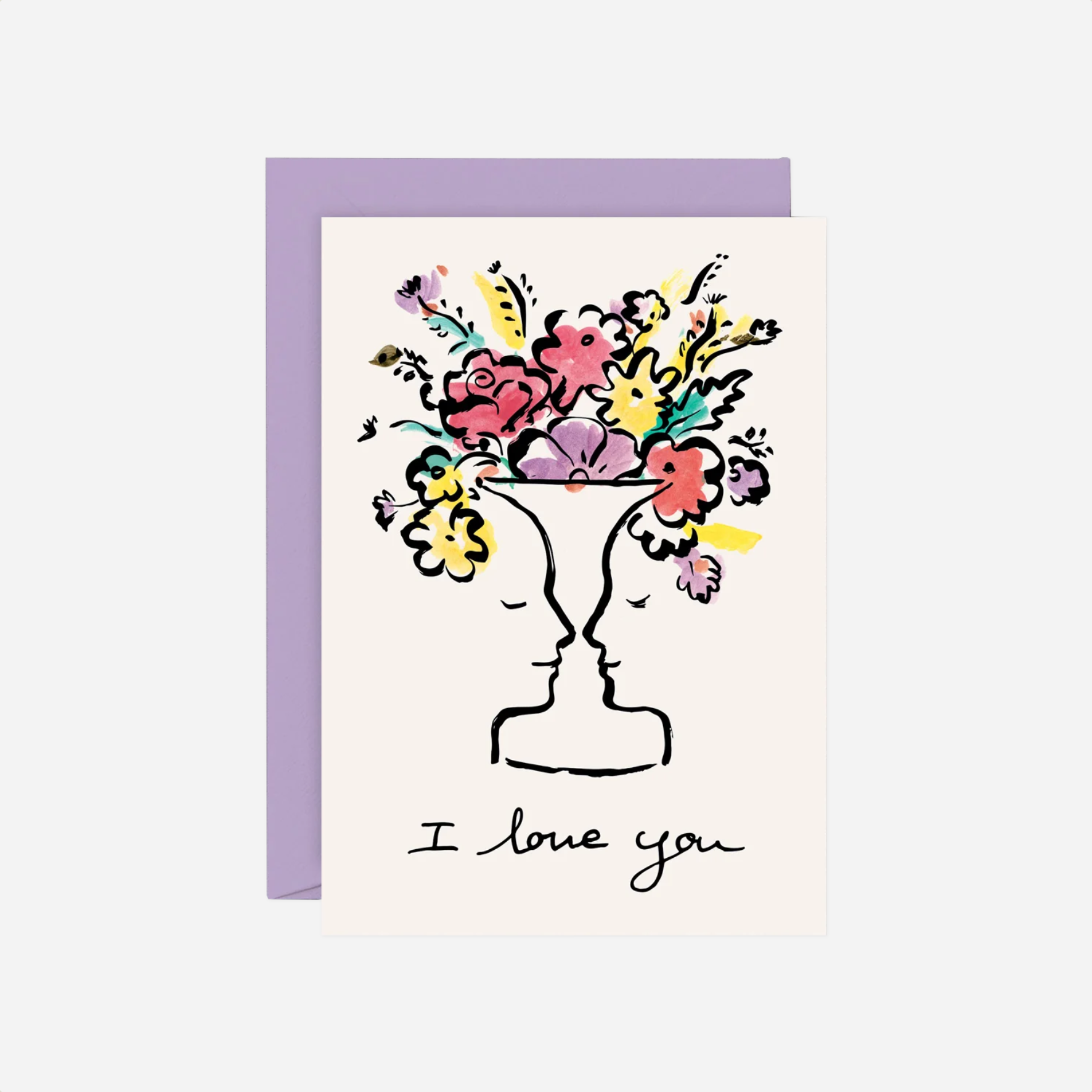 Atvirukas. I Love You Flowers
