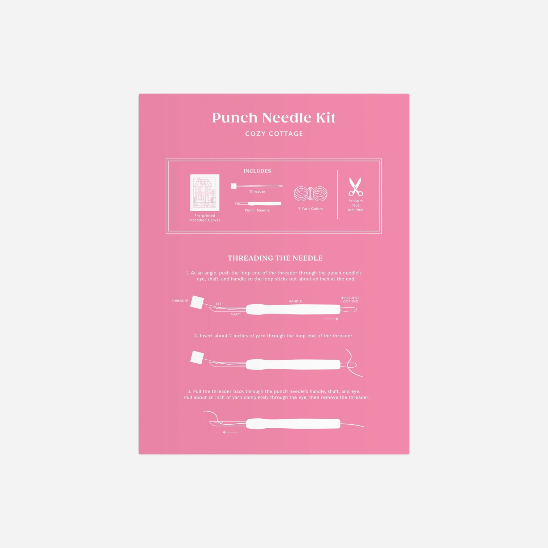 Siuvinėjimo rinkinys. Punch Needle Kit [Cottage]