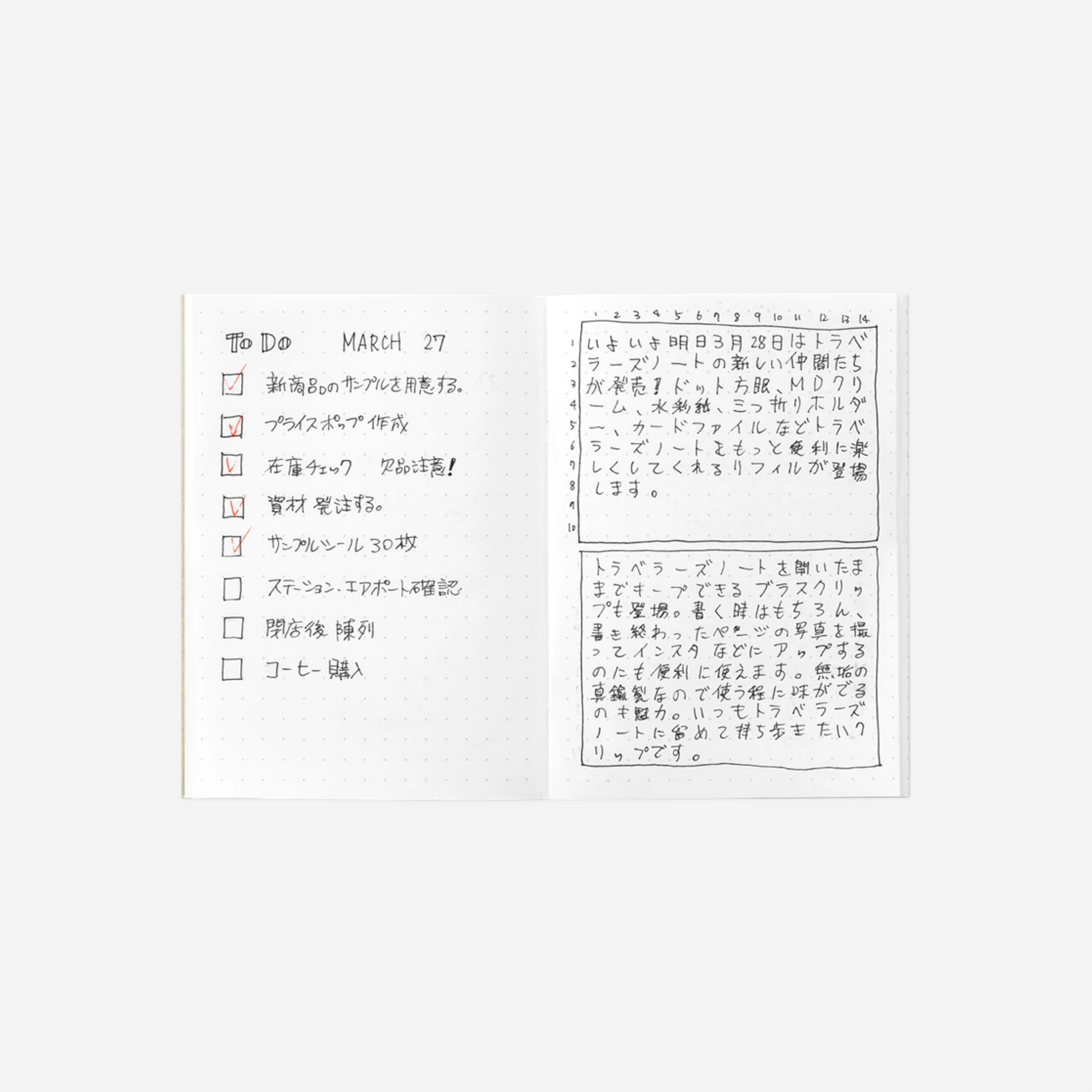 Užrašinės papildymas. TN Passport 014 Refill [Dot Grid]