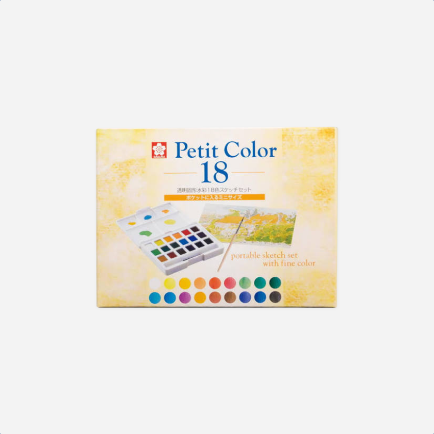 Akvarelės rinkinys. Petit Color Water Brush [18 Color Set]
