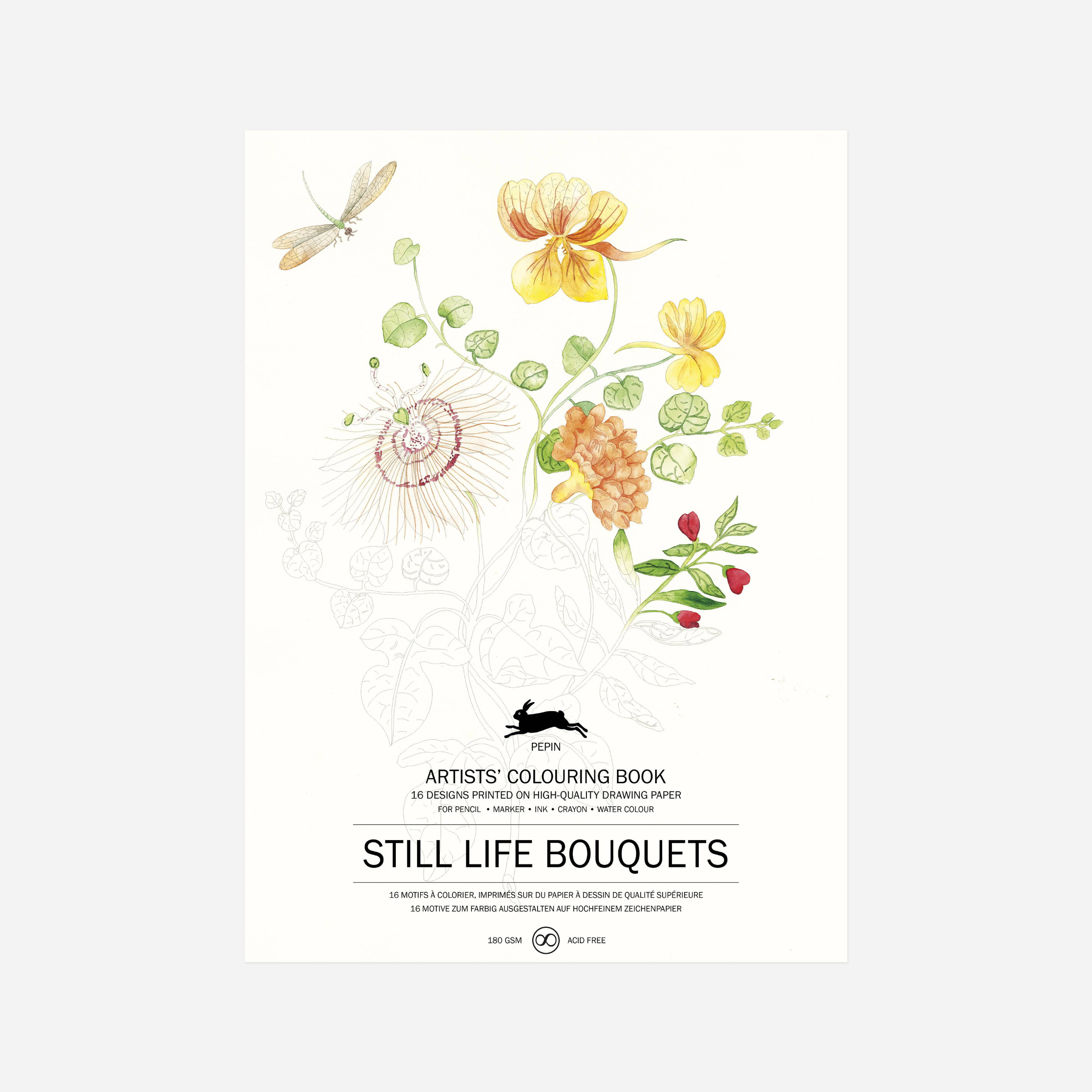 Spalvinimo knyga. Still Life Bouquets Artists' Colouring Book