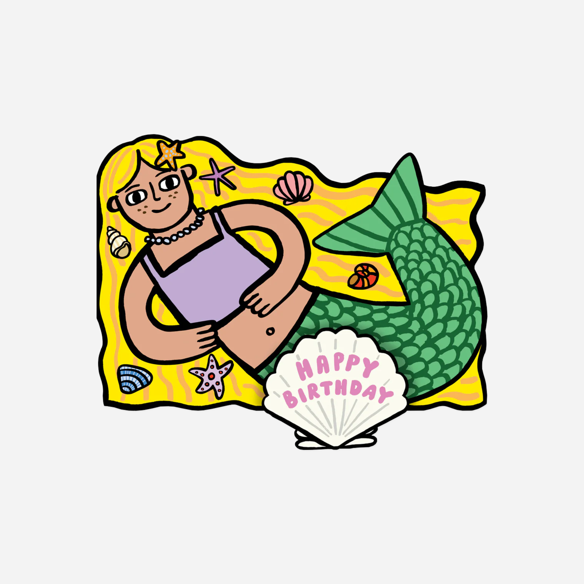 Atvirukas. Mermaid With Mini Card