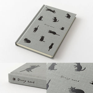 Kalendorinė planuotė. Book Style Diary 2026 Gray [Cat]