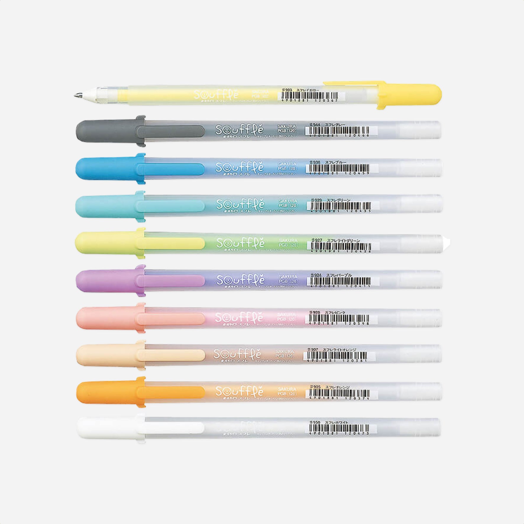Rašikliai. Craypas Souffle 10-Color Ballpen Set