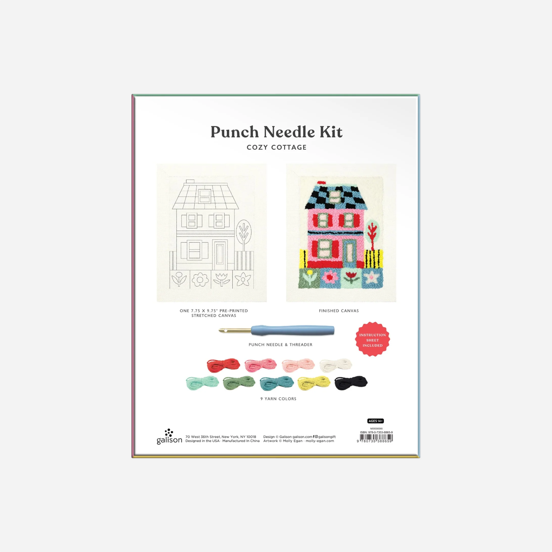 Siuvinėjimo rinkinys. Punch Needle Kit [Cottage]