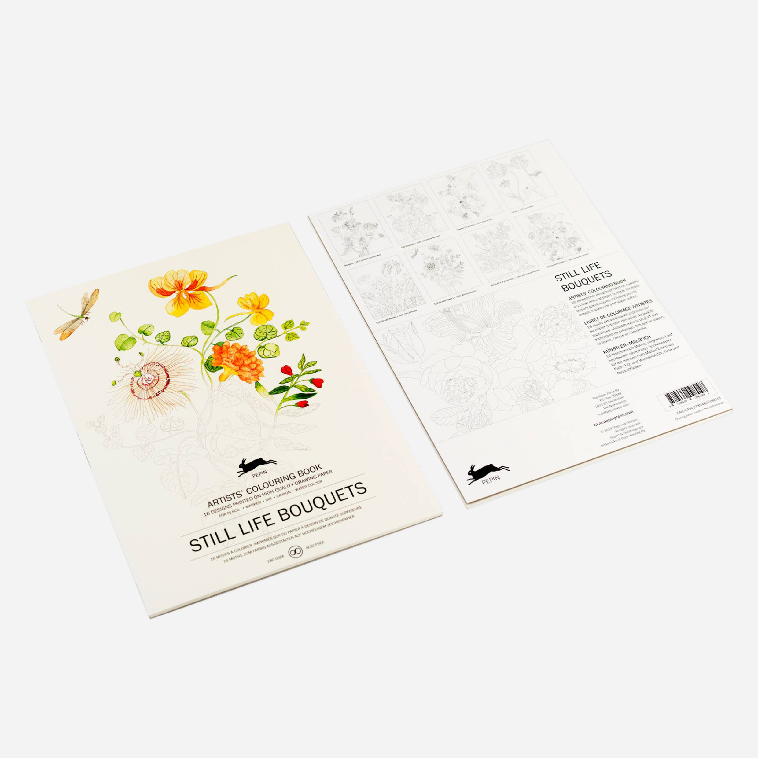 Spalvinimo knyga. Still Life Bouquets Artists' Colouring Book