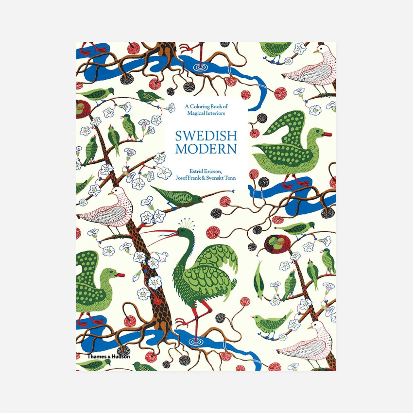Knyga. Swedish Modern: A Colouring Book of Magical Interiors: Estrid