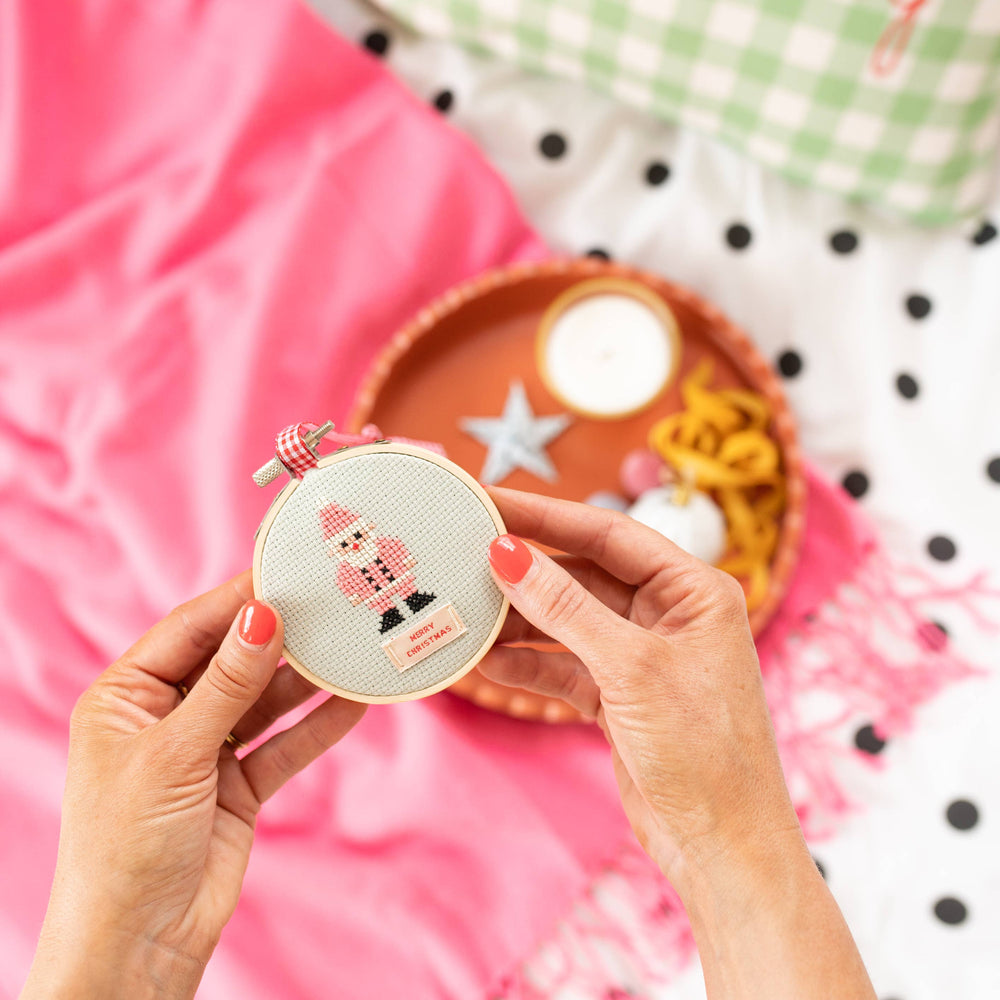 Siuvinėjimo rinkinys. Christmas Santa Cross Stitch Kit