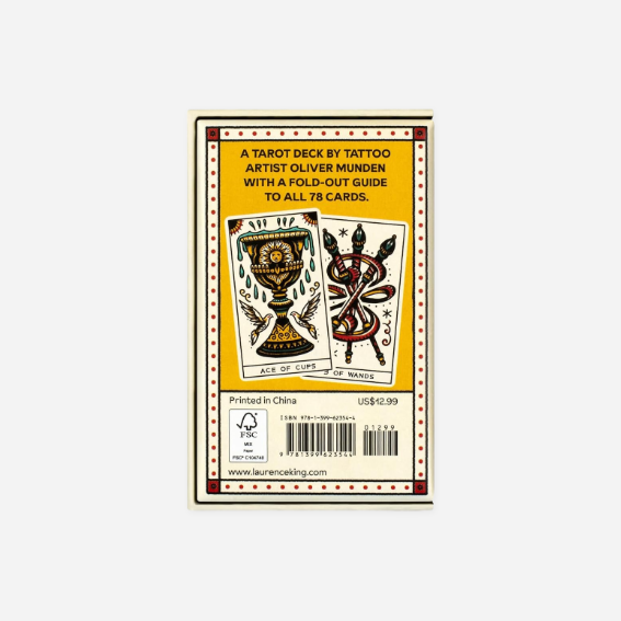 Kortelės. Tattoo Tarot Mini Deck