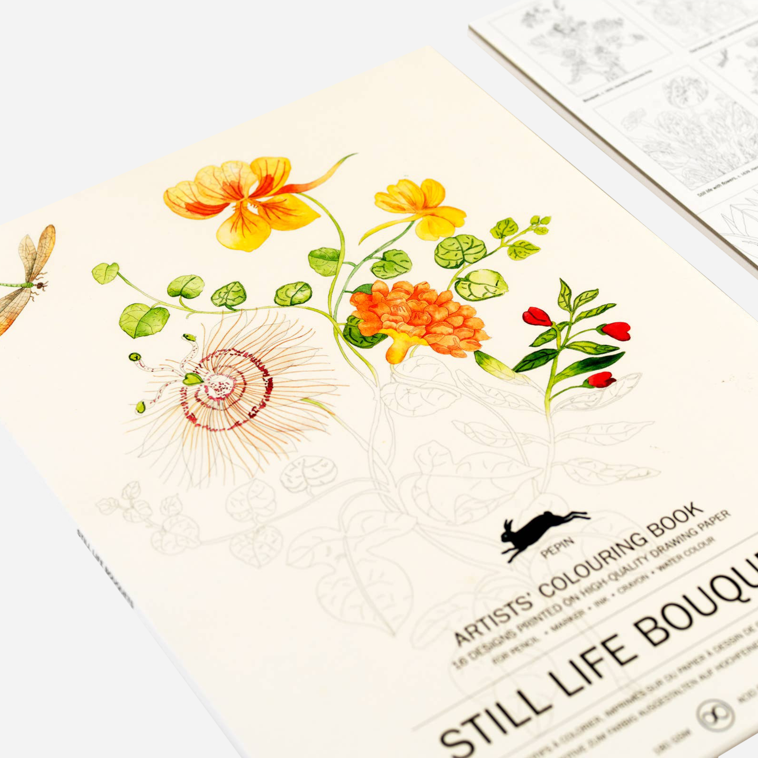 Spalvinimo knyga. Still Life Bouquets Artists' Colouring Book