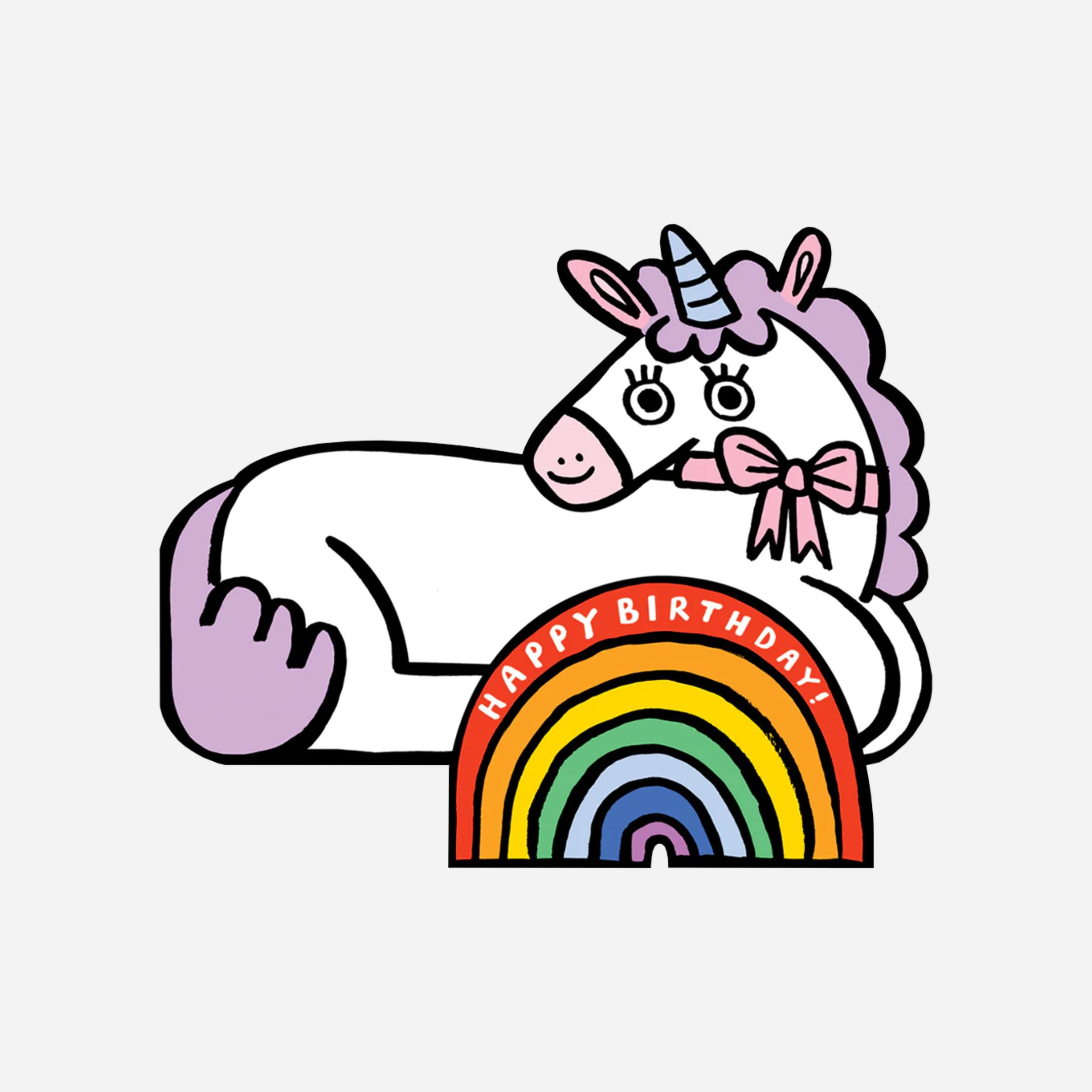 Atvirukas. Unicorn With Mini Card