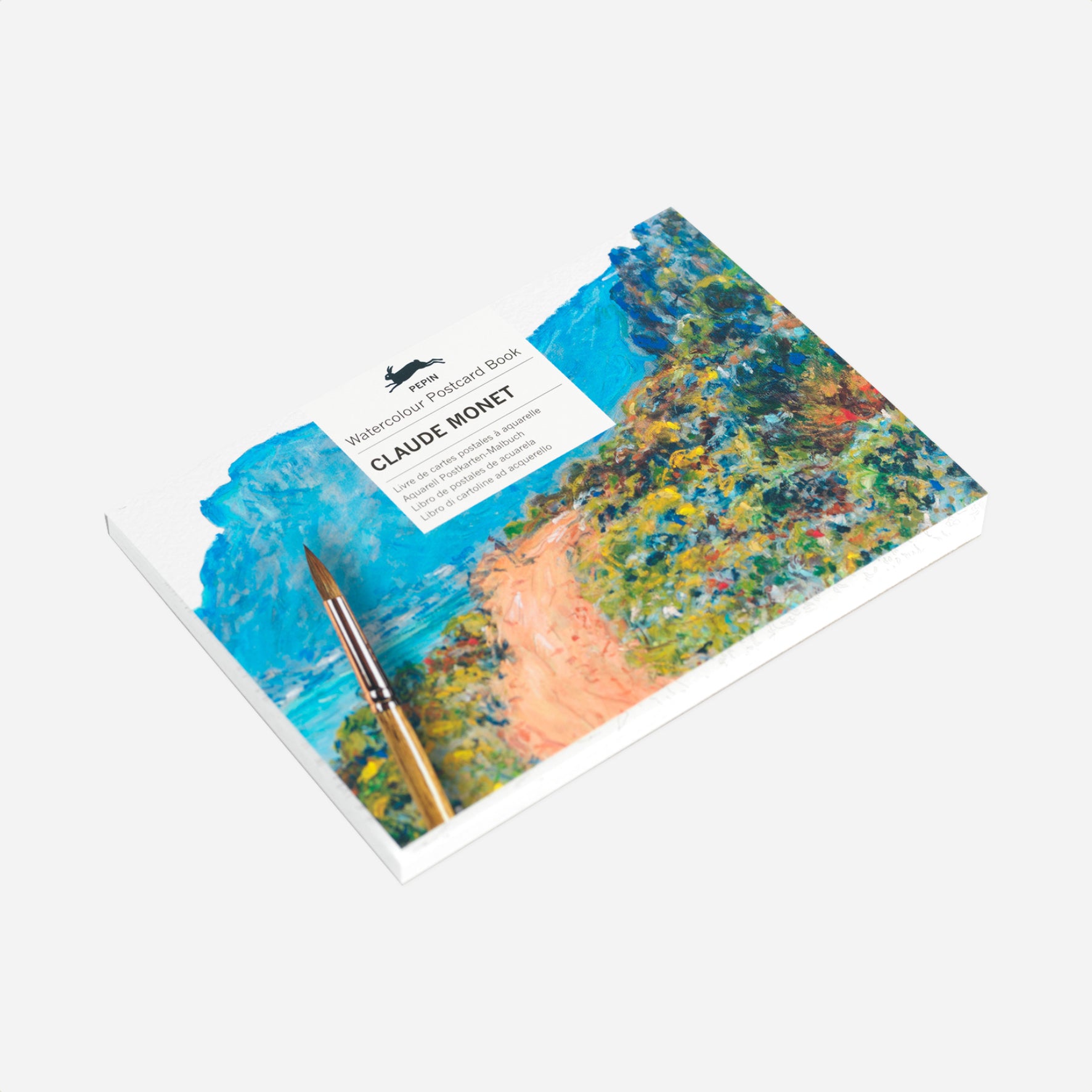 Spalvinimo akvarele knyga. Claude Monet Watercolour Postcard Book