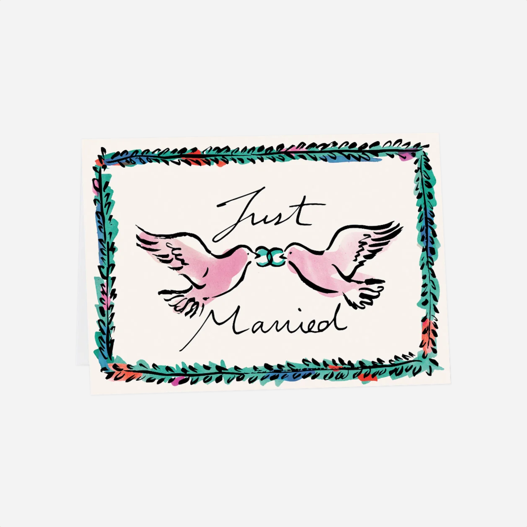Atvirukas. Wedding Doves