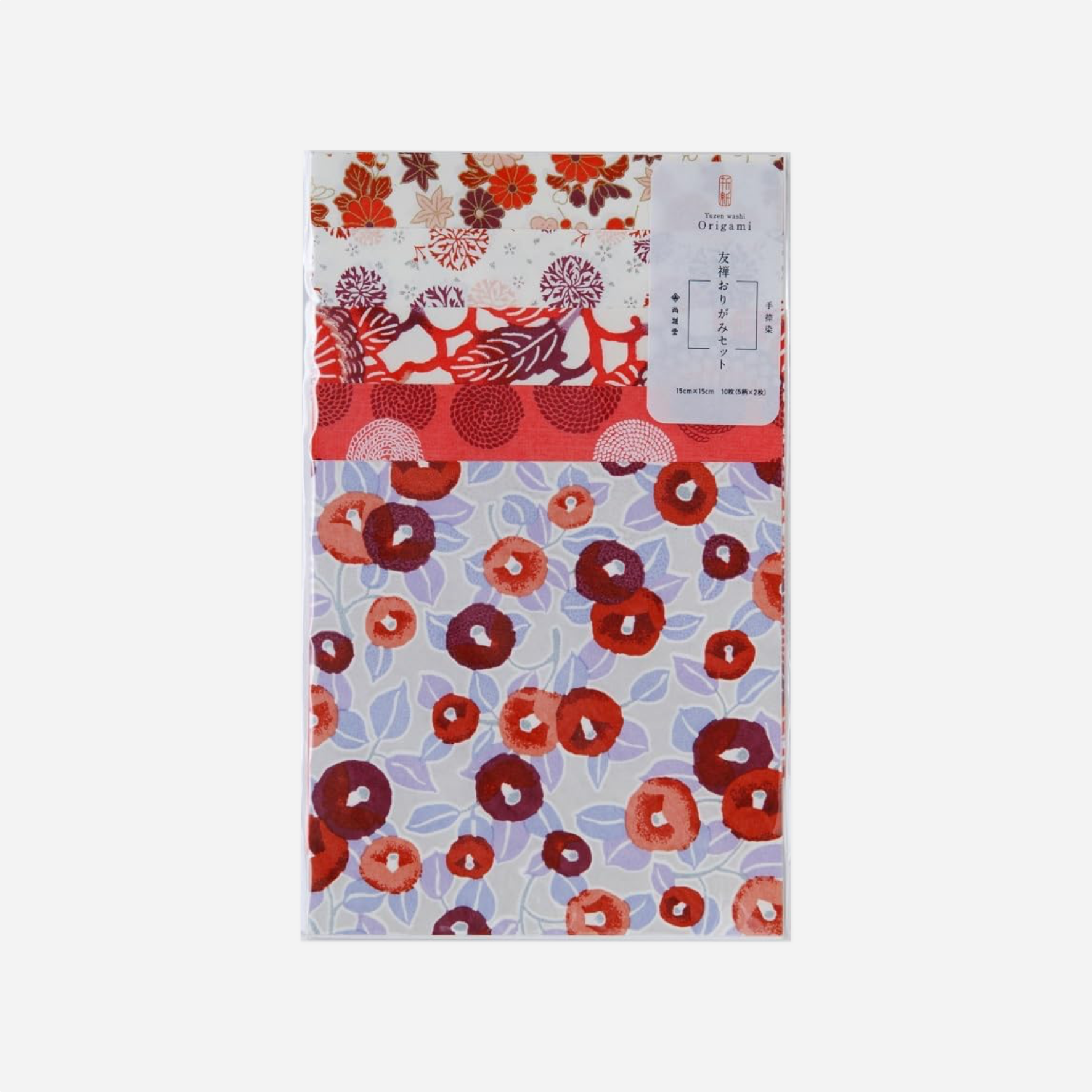 Origami popierius. Yuzen Series [Red]