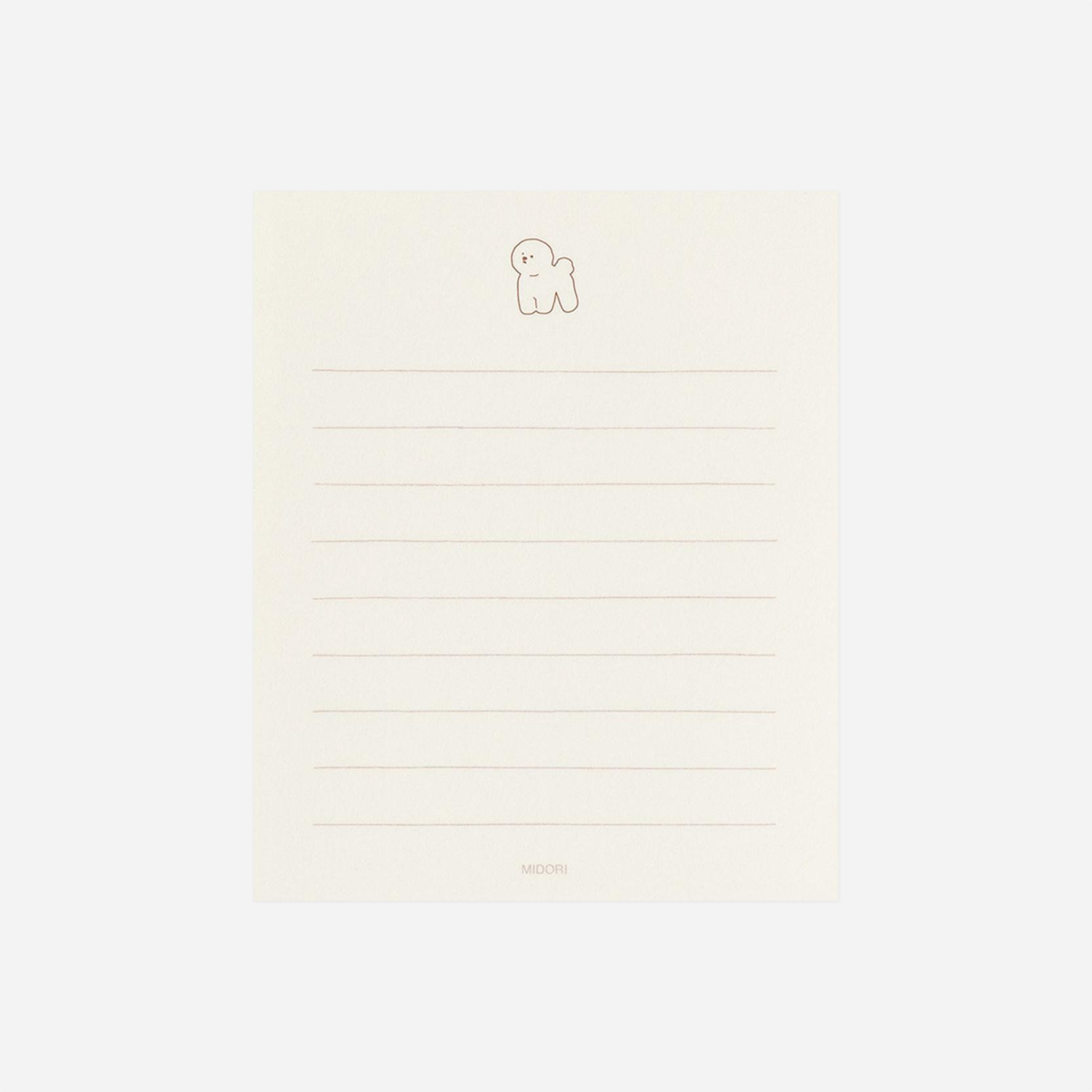 Laiškų rinkinys. Mini Letter Set with Stickers [Bichon Frise]