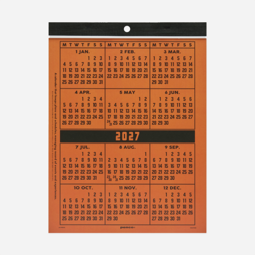 Kalendorius. Wall Calendar [A4]