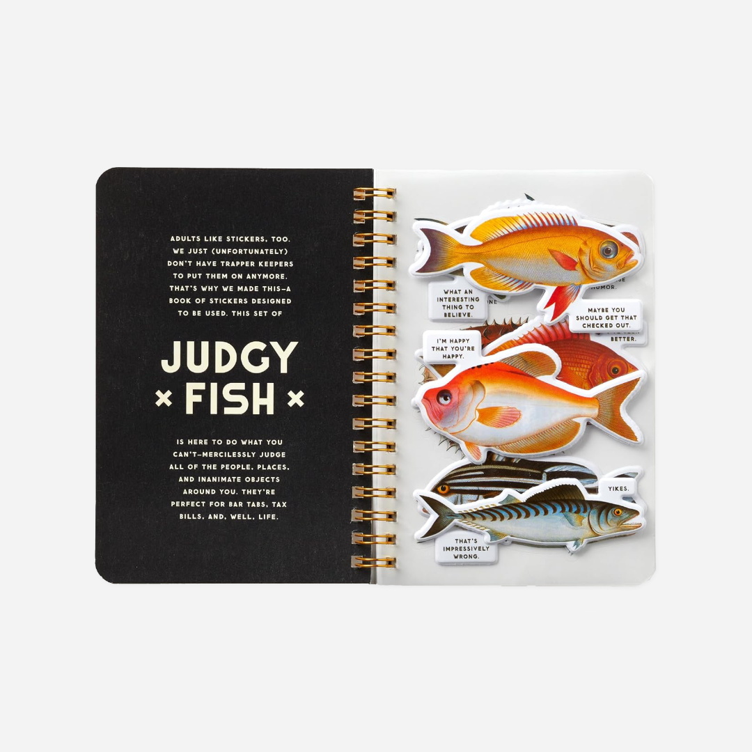 Knyga. Judgy Fish Sticker Book