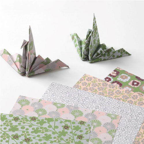 Origami popierius. Set Flower