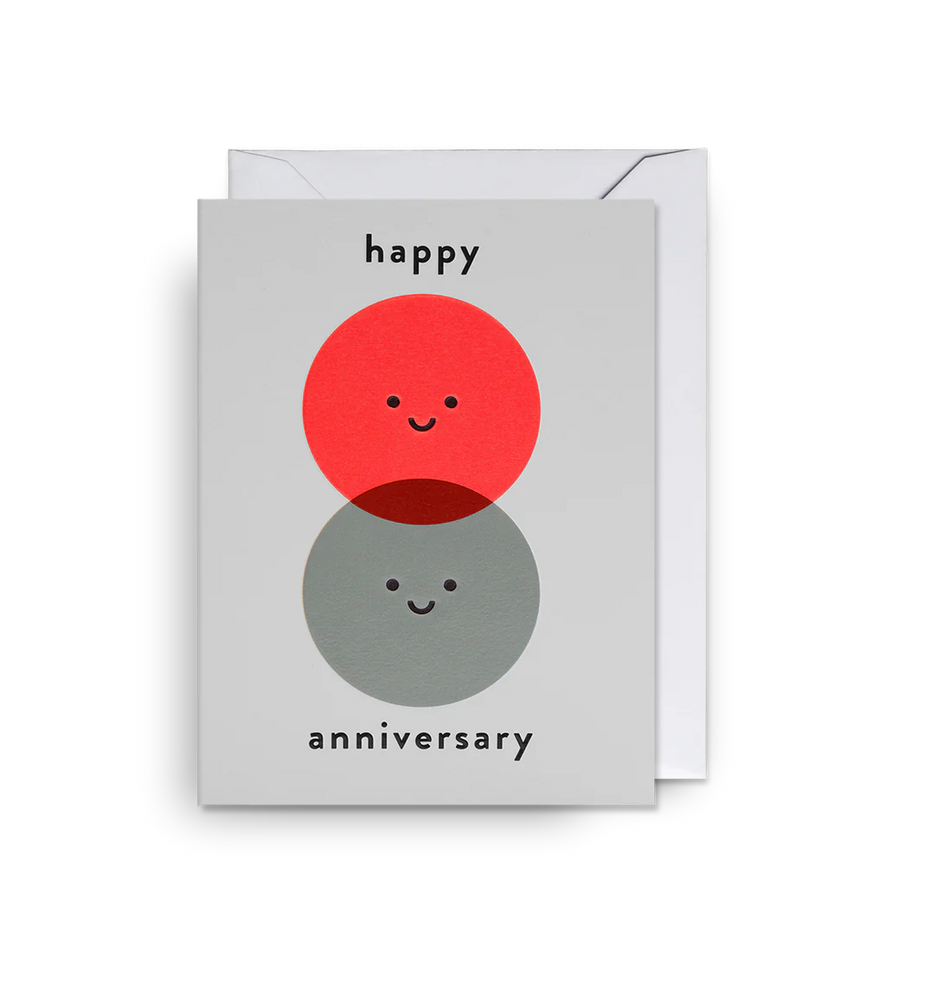 Atvirukas. Happy Anniversary Smiley