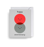 Atvirukas. Happy Anniversary Smiley