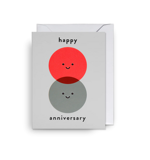 Atvirukas. Happy Anniversary Smiley