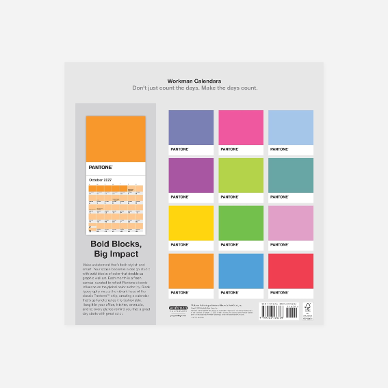 Kalendorius. PANTONE Wall Calendar 2027