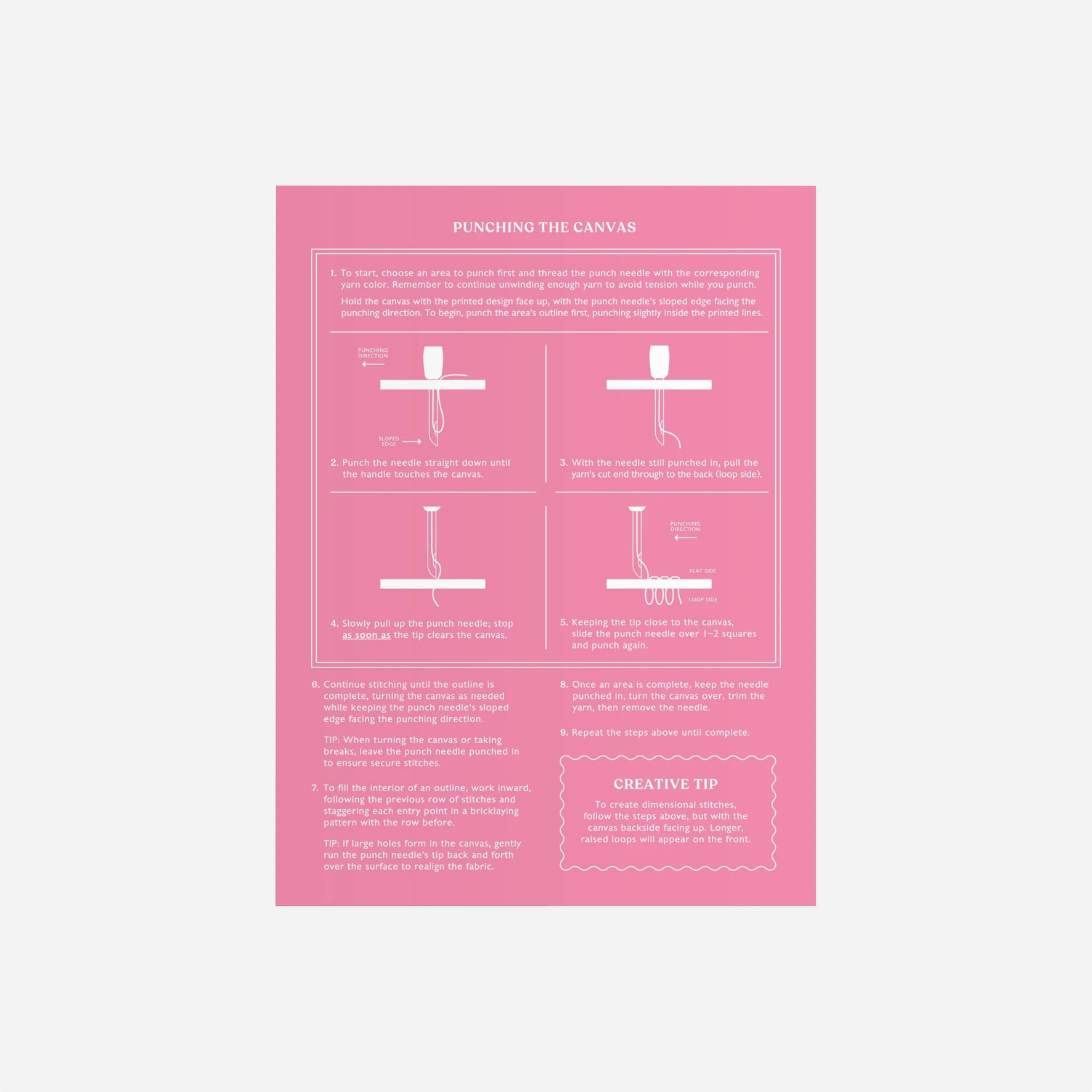Siuvinėjimo rinkinys. Punch Needle Kit [Cottage]