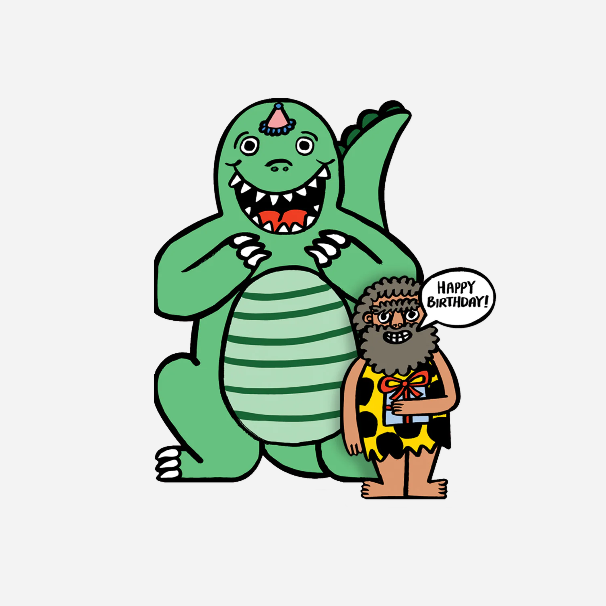 Atvirukas. Dinosaur With Mini Card