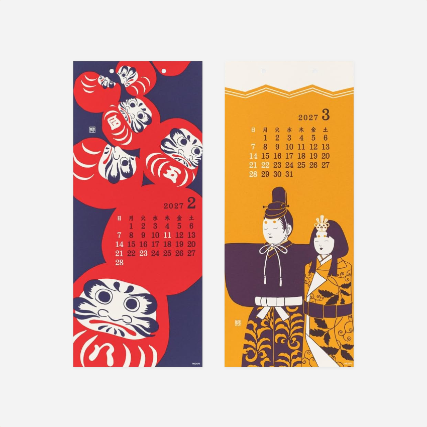 Kalendorius. Wall-Hanging Echizen Washi [S] 2027 [Seasonal Tradition]