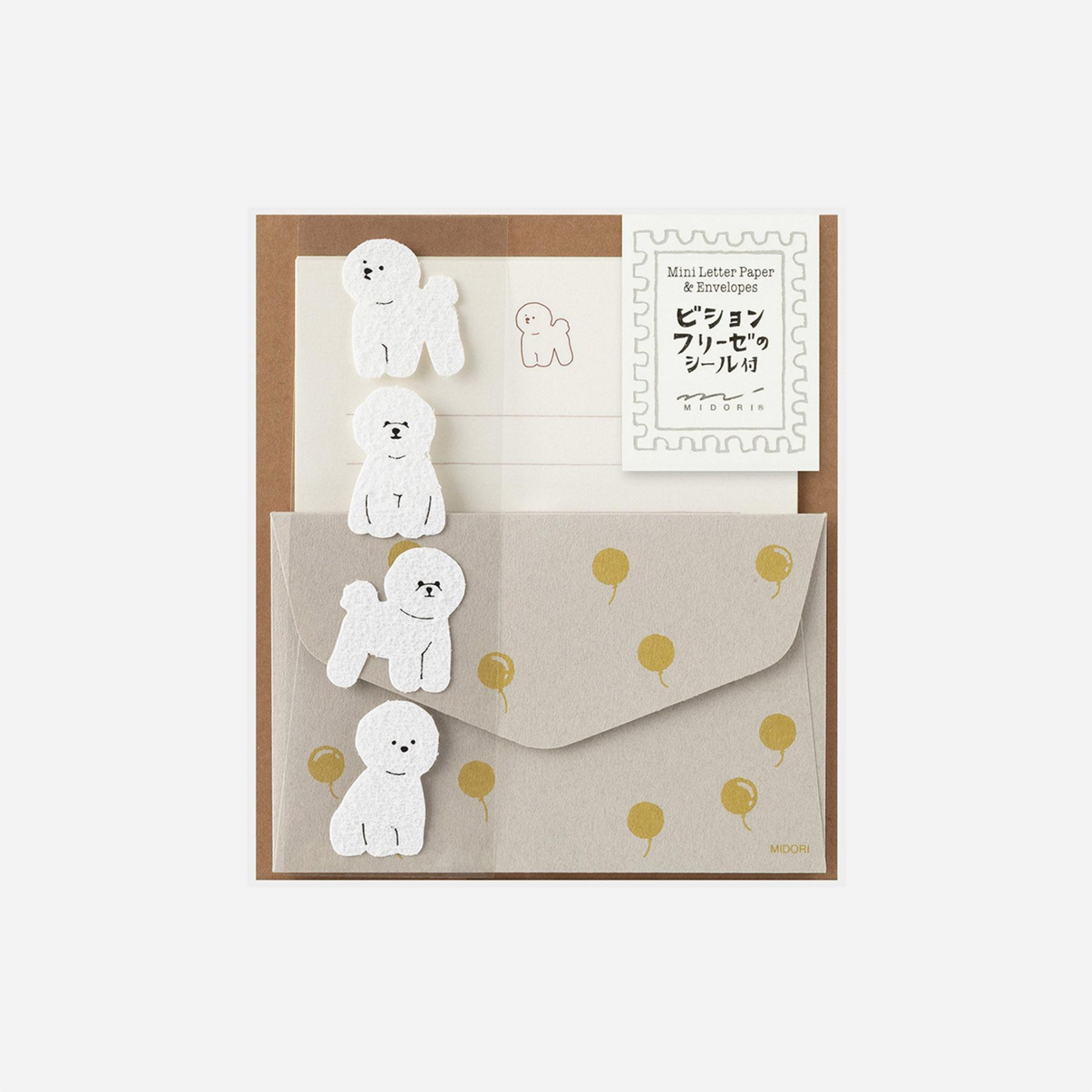 Laiškų rinkinys. Mini Letter Set with Stickers [Bichon Frise]