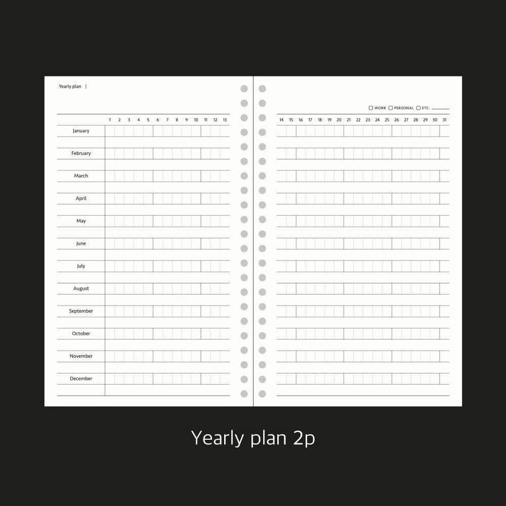 Planuotė. Archive Undated Weekly Planner