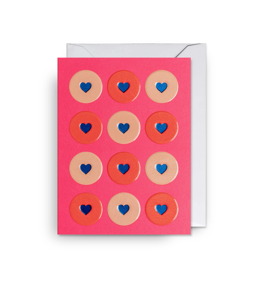 Atvirukas. Love Heart Patterned
