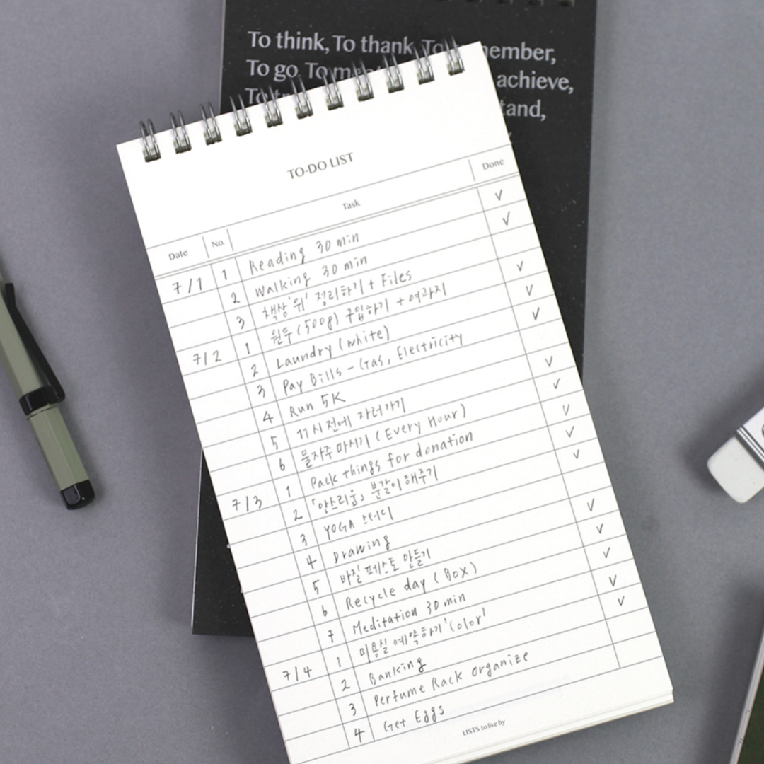 Užrašinė. Lists To Live By To-Do List [Green]