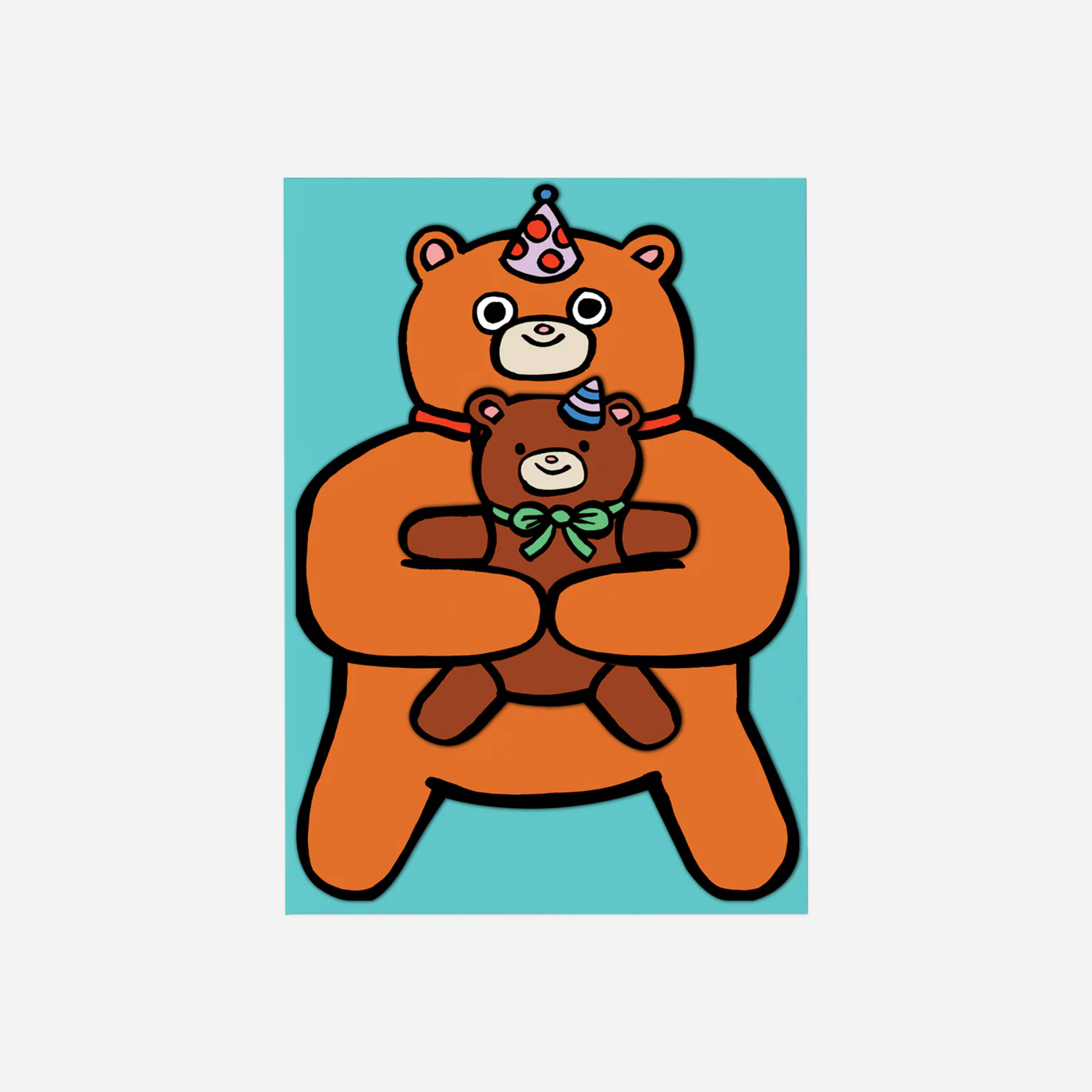 Atvirukas. Bear With Mini Card