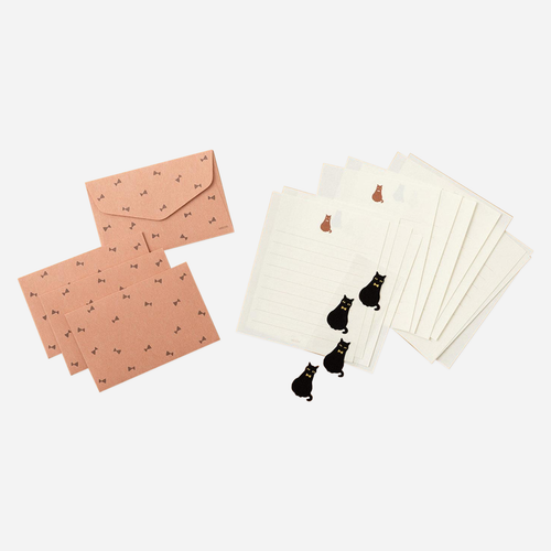 Laiškų rinkinys. Mini Letter Set with Stickers [Black Cat]