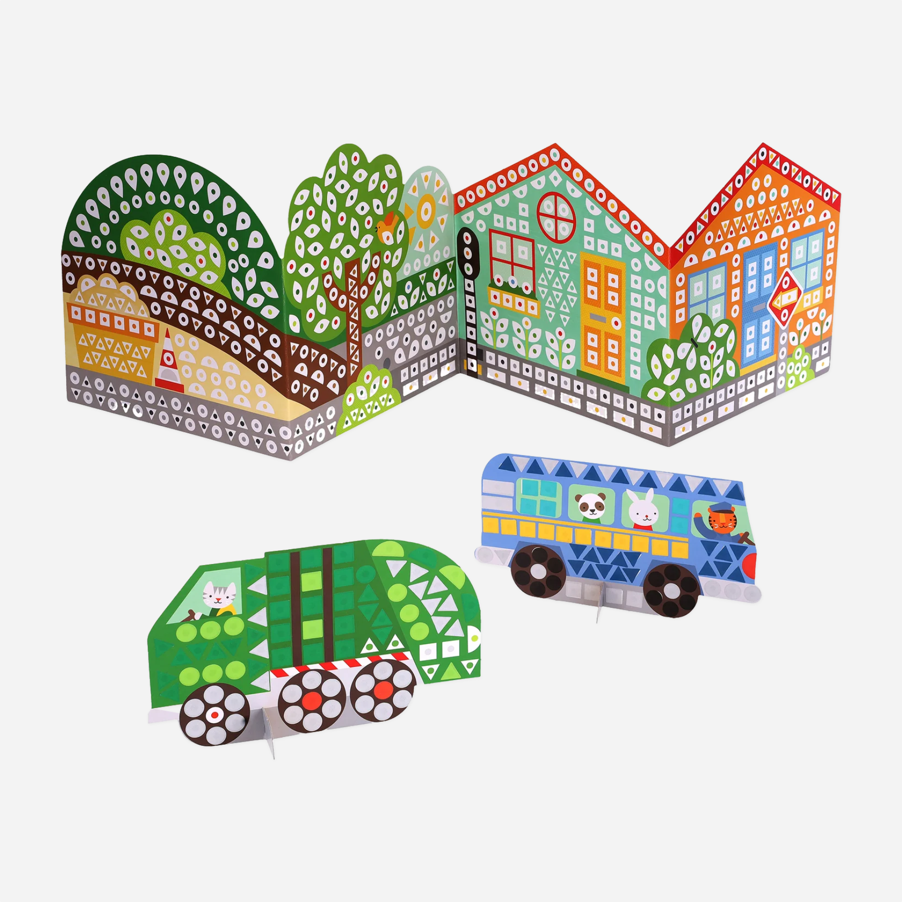 Lipdukų rinkinys. Mosaic Sticker Activity On the Move