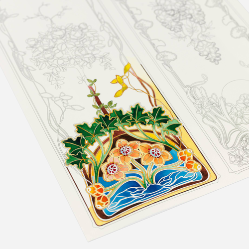 Spalvinimo akvarele knyga. Art Nouveau Artists' Colouring Book