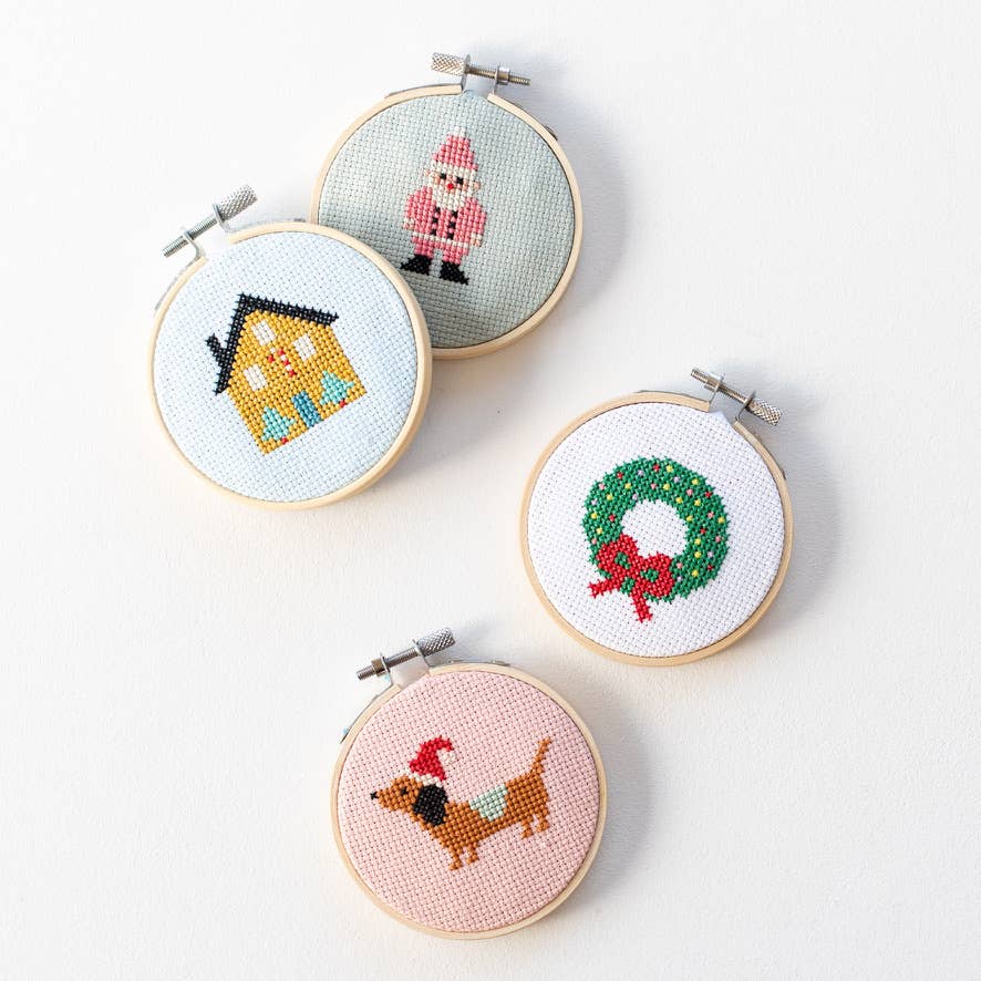 Siuvinėjimo rinkinys. Christmas Santa Cross Stitch Kit
