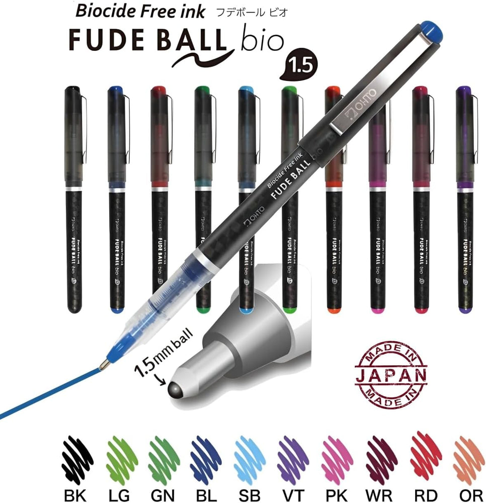Rašiklis. Fudeball Bio Liquid Ink Roller Ball Pen 1.5 mm