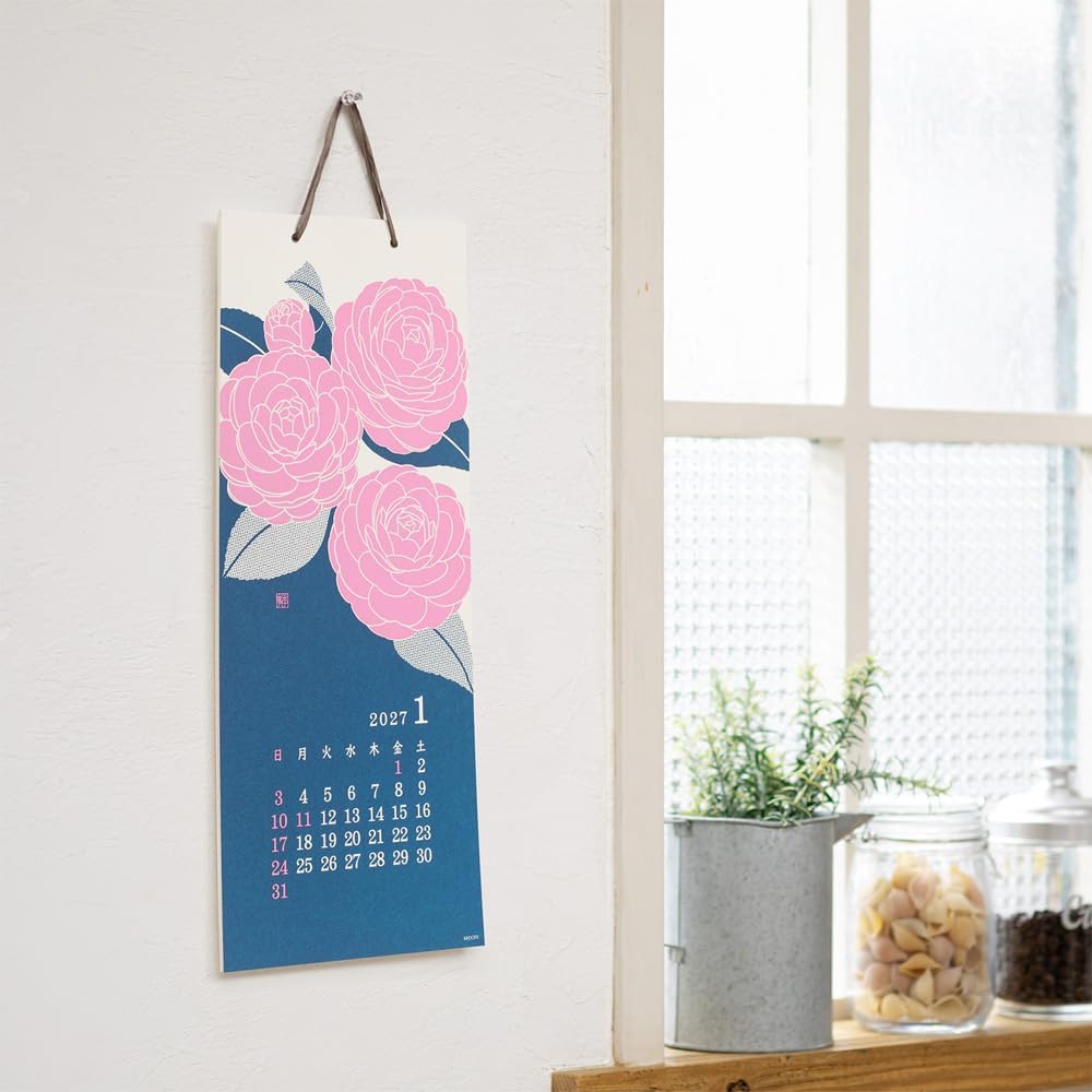 Kalendorius. Wall-Hanging Echizen Washi [L] 2027 [Flower]