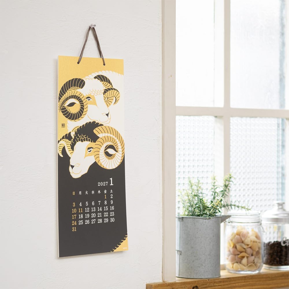 Kalendorius. Wall-Hanging Echizen Washi [L] 2027 [Seasonal Tradition]