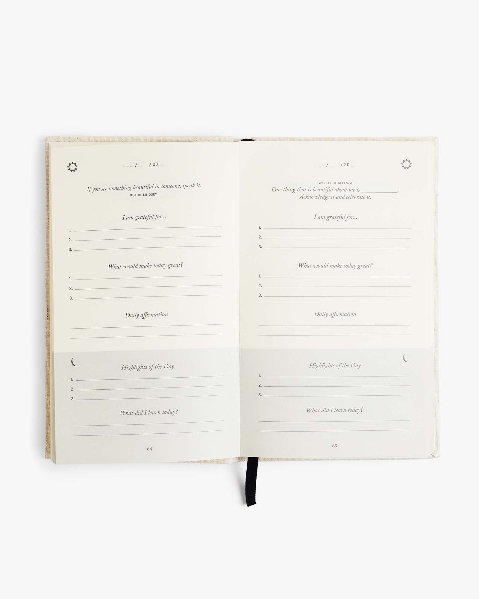 Užduočių knyga. The Five Minute Journal [Ditsy Rose]