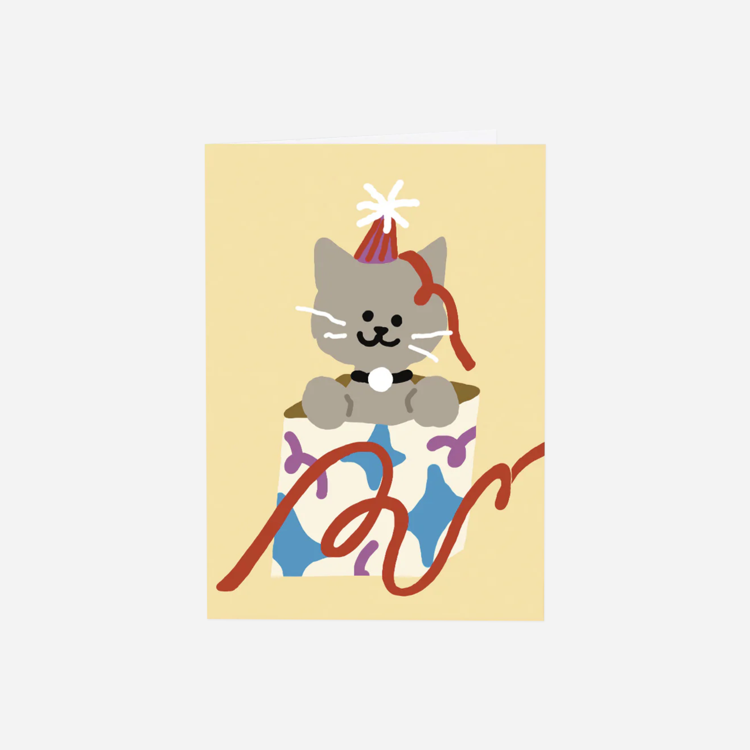 Atvirukas. Cat In A Present